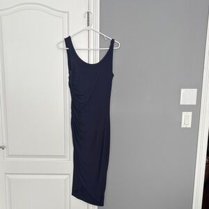 Allison Joy Navy Midi Dress